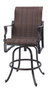 Gensun Bel Air Woven Swivel Bar Stool in Midnight Gold
