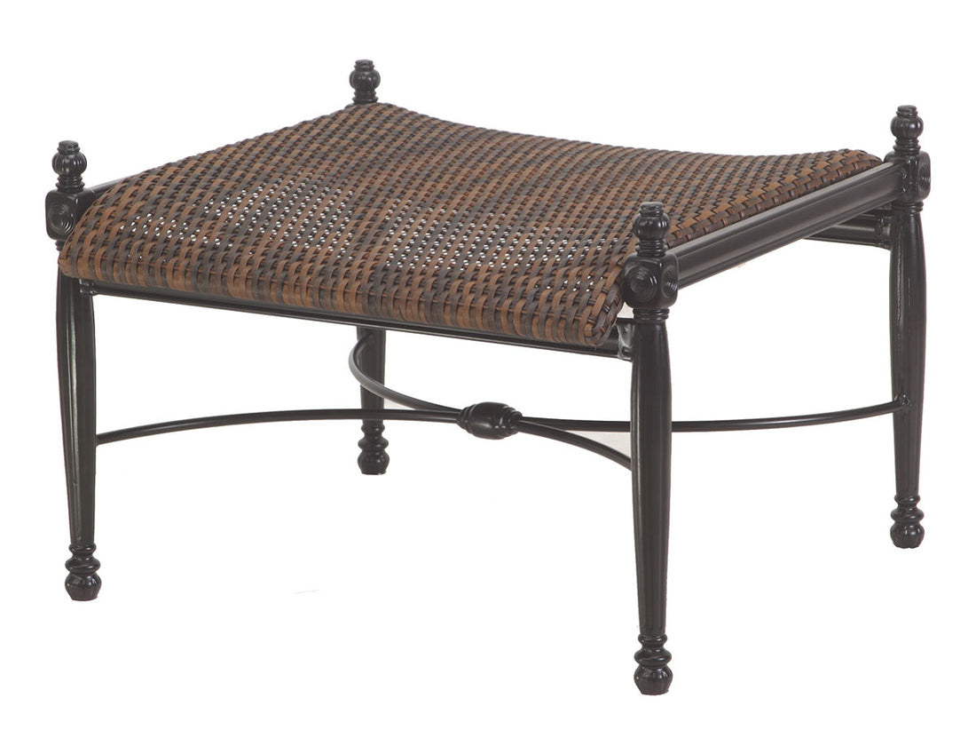 Gensun Bel Air Woven Ottoman in Midnight Gold