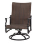 Gensun Bel Air Woven High Back Swivel Rocking Lounge Chair in Midnight Gold