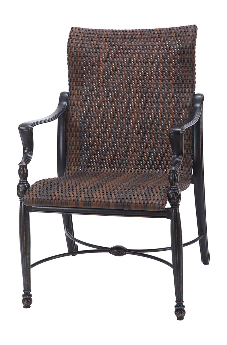 Gensun Bel Air Woven Standard Back Dining Chair in Midnight Gold