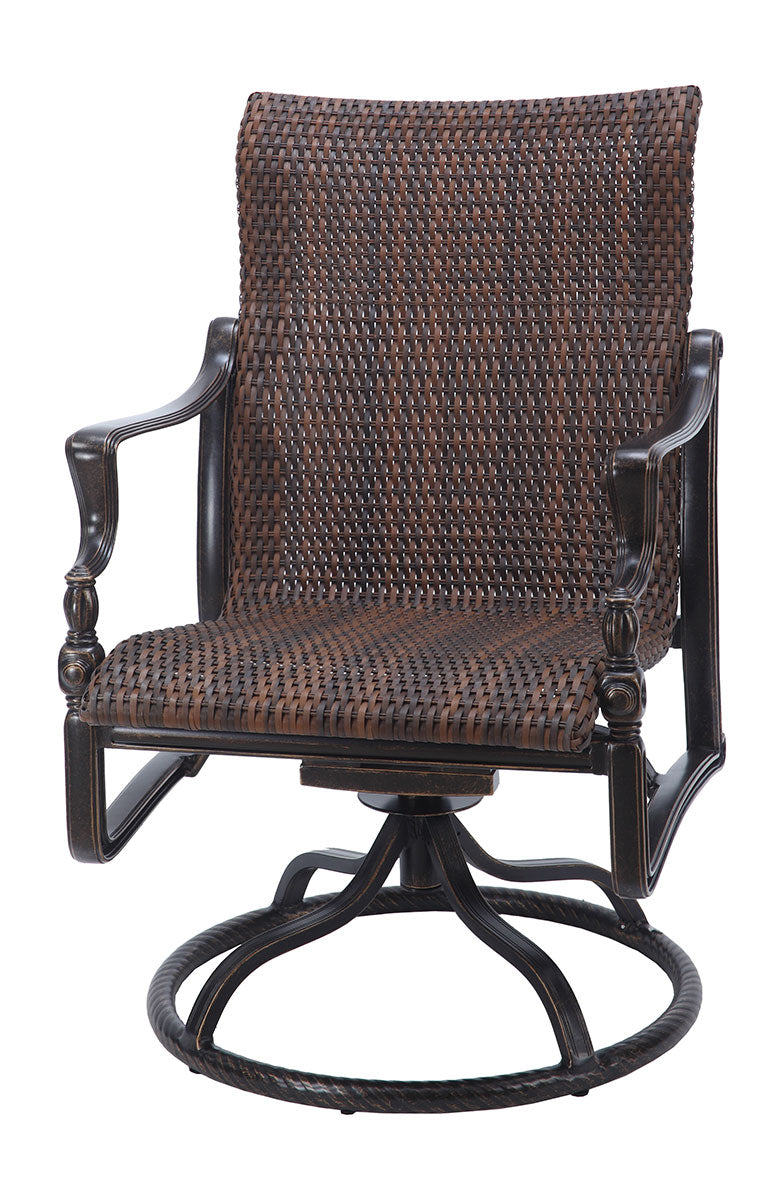 Gensun Bel Air Woven Standard Back Swivel Rocker in Midnight Gold