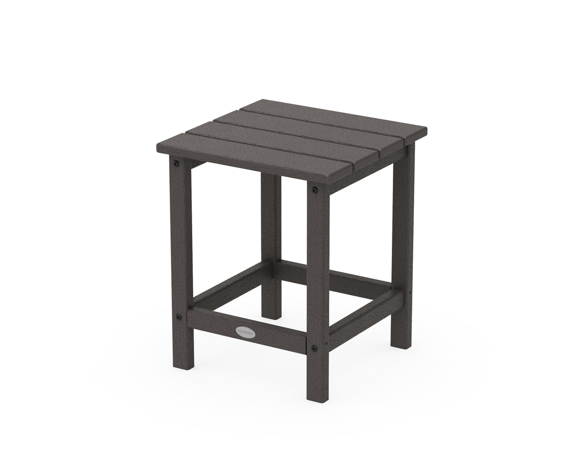 POLYWOOD Long Island 18" Side Table in Vintage Coffee