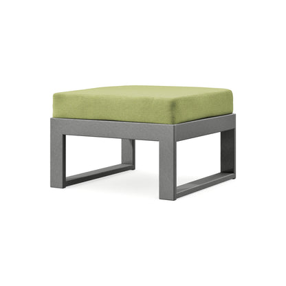 POLYWOOD Modular Ottoman - Modern in Slate Grey / Chartreuse Boucle
