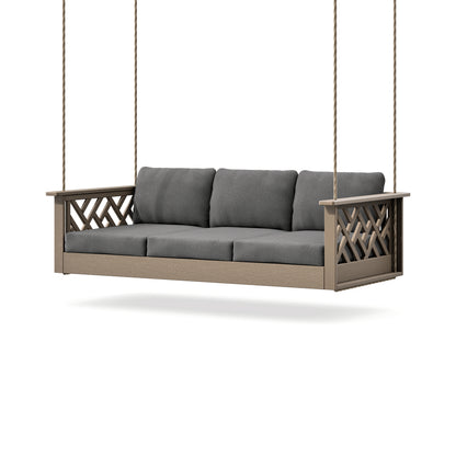 POLYWOOD Chippendale Daybed Swing in Vintage Sahara / Ash Charcoal