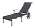 Gensun Michigan Woven Chaise Lounge in Carbon