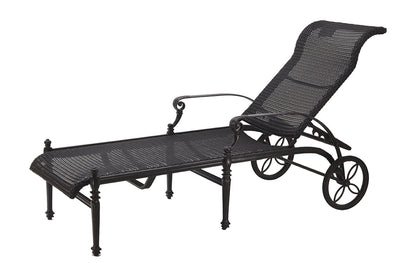 Gensun Grand Terrace Woven Chaise Lounge in Vintage