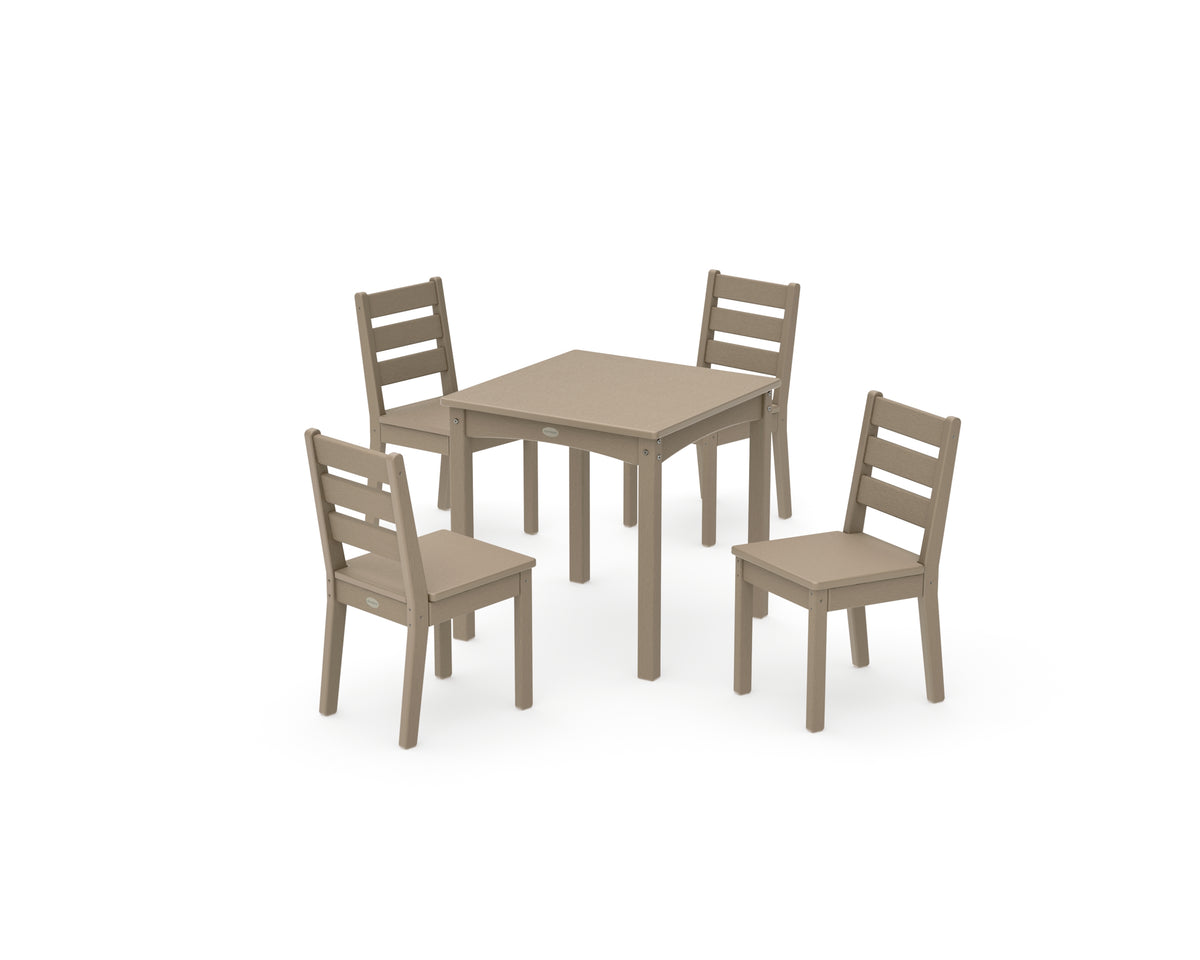POLYWOOD Lakeside Kids 5-Piece Dining Set in Vintage Sahara