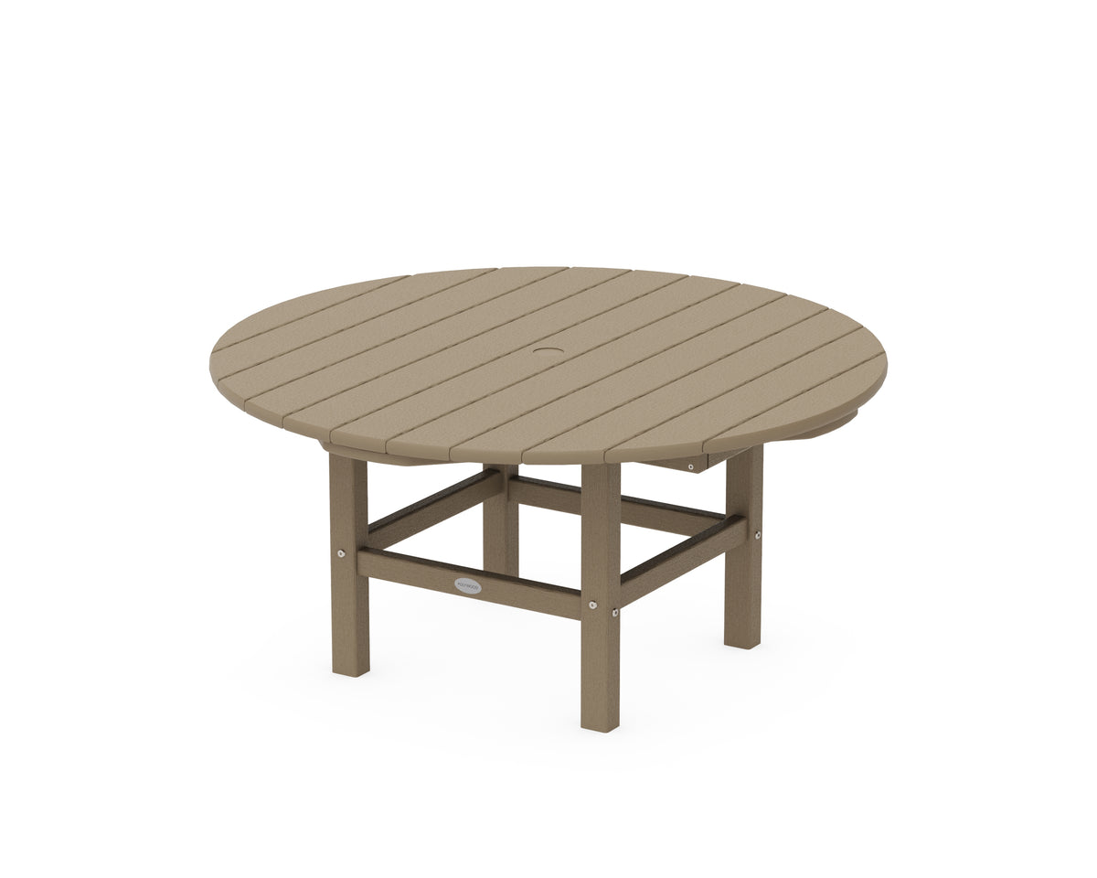 POLYWOOD Round 37" Conversation Table in Vintage Sahara