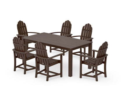 POLYWOOD Classic Adirondack 7-Piece Parsons Dining Set in Kona