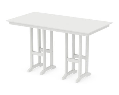 POLYWOOD Farmhouse 37" x 72" Bar Table in White