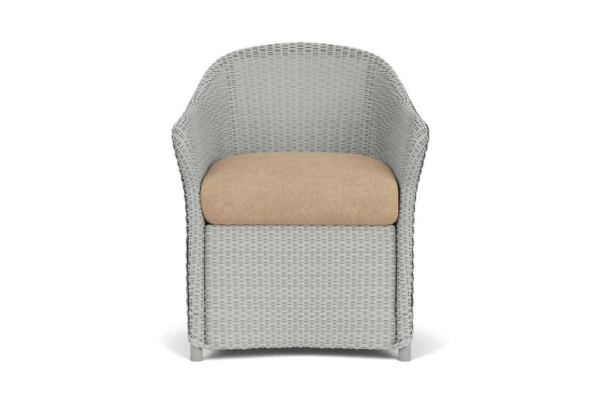 Lloyd Flanders Weekend Retreat Dining Set in Platinum with Hayden Sand fabric