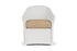 Lloyd Flanders Weekend Retreat Dining Set in Matte White with Hayden Sand fabric