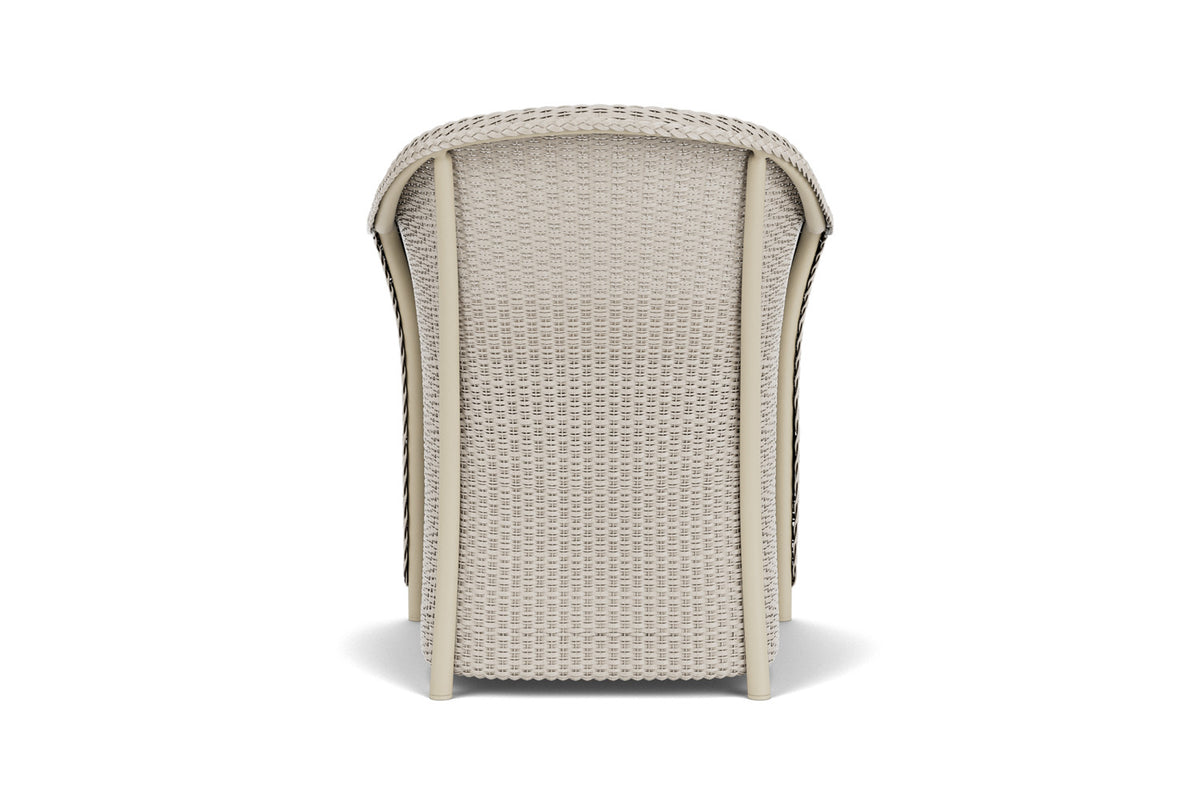 Lloyd Flanders Weekend Retreat Dining Armchair in Linen with Hayden Sand fabric, view 7