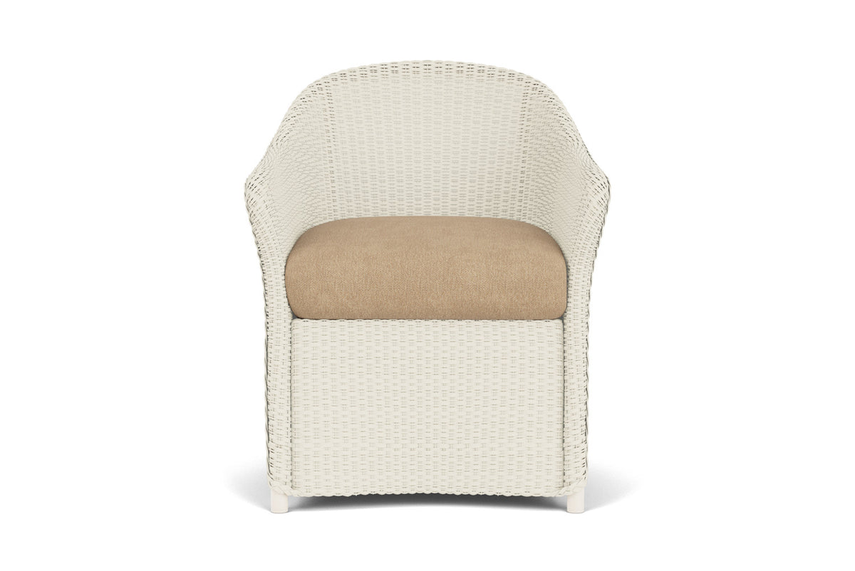 Lloyd Flanders Weekend Retreat Dining Set in Ivory with Hayden Sand fabric