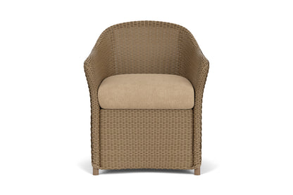 Lloyd Flanders Weekend Retreat Dining Armchair in Fawn with Hayden Sand fabric