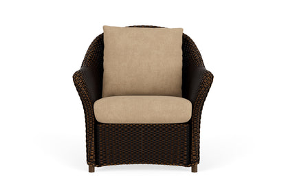 Lloyd Flanders Weekend Retreat Lounge Chair in Mink with Hayden Sand fabric