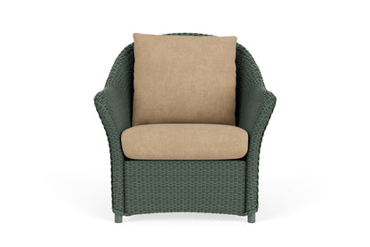 Lloyd Flanders Weekend Retreat Lounge Chair in Spruce with Hayden Sand fabric