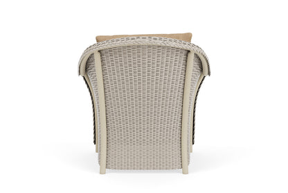 Lloyd Flanders Weekend Retreat Lounge Chair in Linen with Hayden Sand fabric, view 7