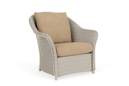 Lloyd Flanders Weekend Retreat Lounge Chair in Linen with Hayden Sand fabric, view 2