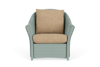Lloyd Flanders Weekend Retreat Lounge Chair in Sea Glass with Hayden Sand fabric