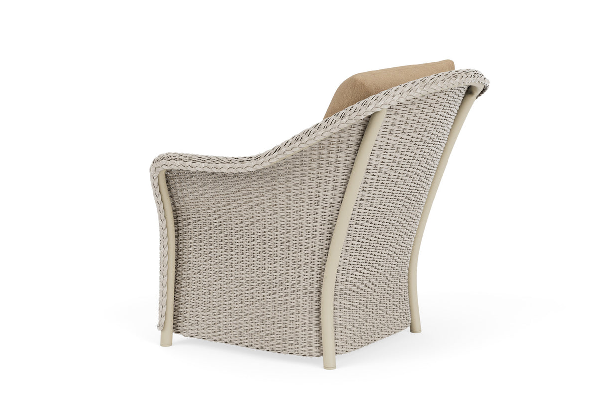 Lloyd Flanders Weekend Retreat Lounge Chair in Linen with Hayden Sand fabric, view 8