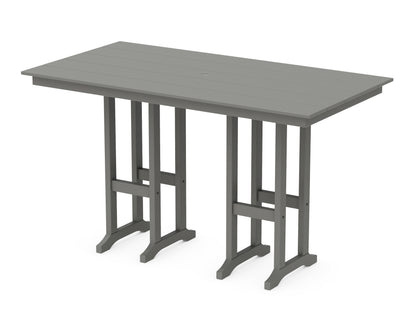 POLYWOOD Farmhouse 37" x 72" Bar Table in Slate Grey