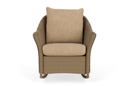 Lloyd Flanders Weekend Retreat Lounge Rocker in Fawn with Hayden Sand fabric
