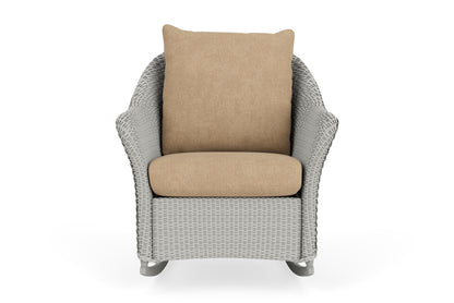 Lloyd Flanders Weekend Retreat Lounge Rocker in Platinum with Hayden Sand fabric