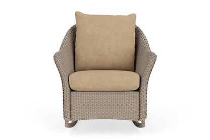 Lloyd Flanders Weekend Retreat Lounge Rocker in French Beige with Hayden Sand fabric