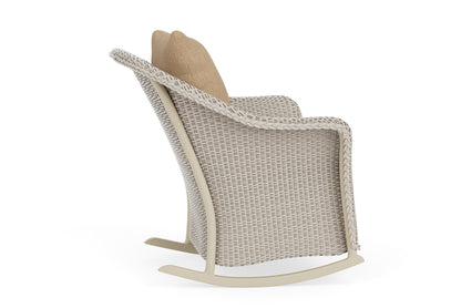 Lloyd Flanders Weekend Retreat Lounge Rocker in Linen with Hayden Sand fabric, view 5