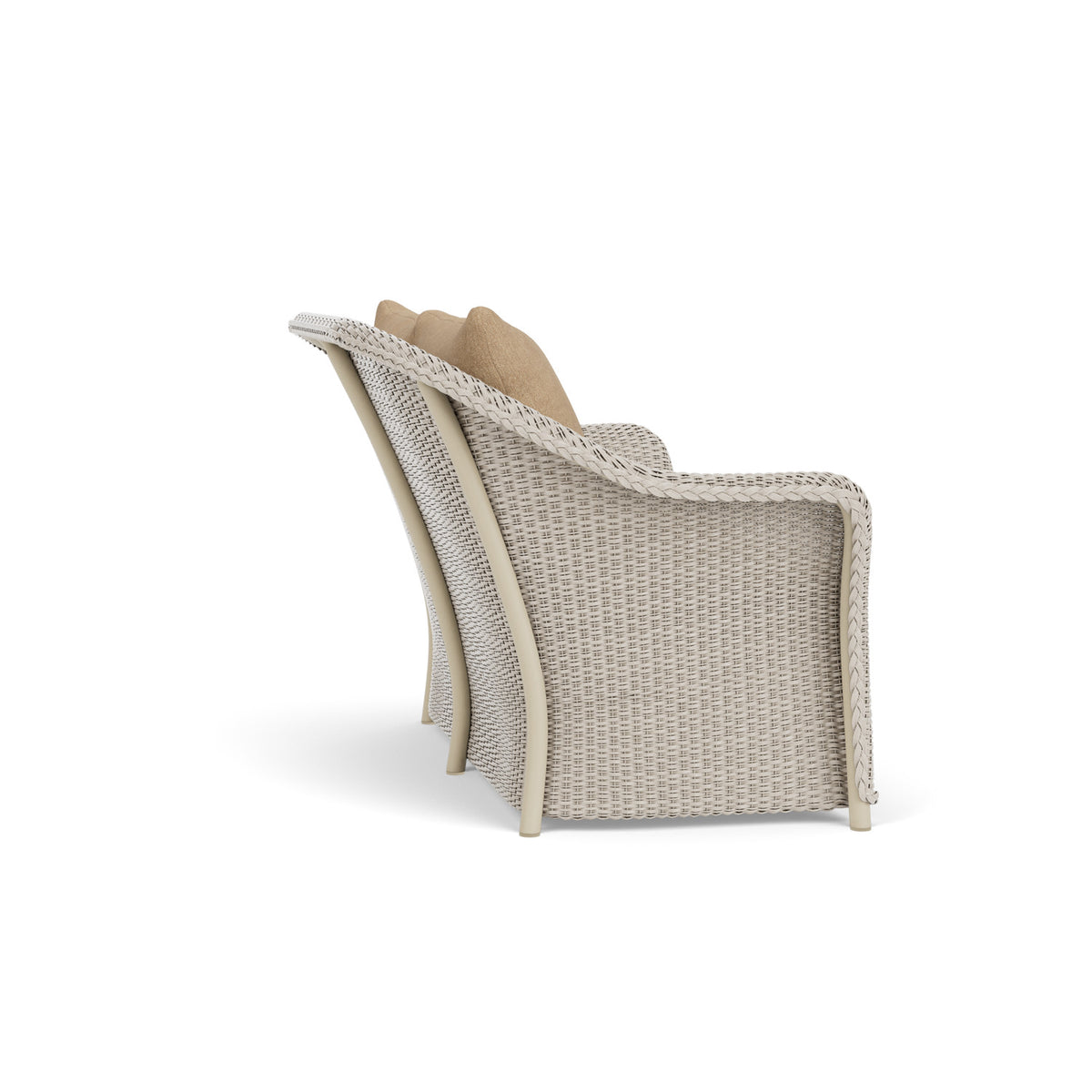 Lloyd Flanders Weekend Retreat Loveseat in Linen with Hayden Sand fabric, view 5