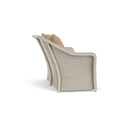 Lloyd Flanders Weekend Retreat Loveseat in Linen with Hayden Sand fabric, view 5