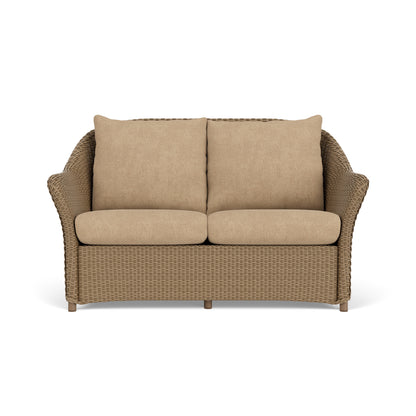 Lloyd Flanders Weekend Retreat Loveseat in Fawn with Hayden Sand fabric
