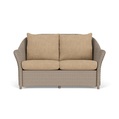 Lloyd Flanders Weekend Retreat Loveseat in French Beige with Hayden Sand fabric