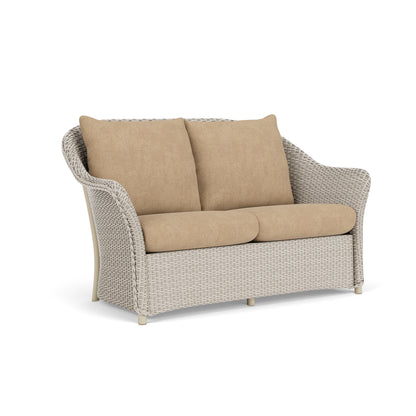 Lloyd Flanders Weekend Retreat Loveseat in Linen with Hayden Sand fabric, view 2