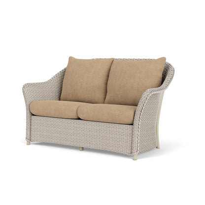 Lloyd Flanders Weekend Retreat Loveseat in Linen with Hayden Sand fabric, view 10