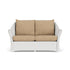 Lloyd Flanders Weekend Retreat Conversation Set in Matte White with Hayden Sand fabric