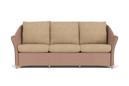 Lloyd Flanders Weekend Retreat Sofa in Rosewood with Hayden Sand fabric