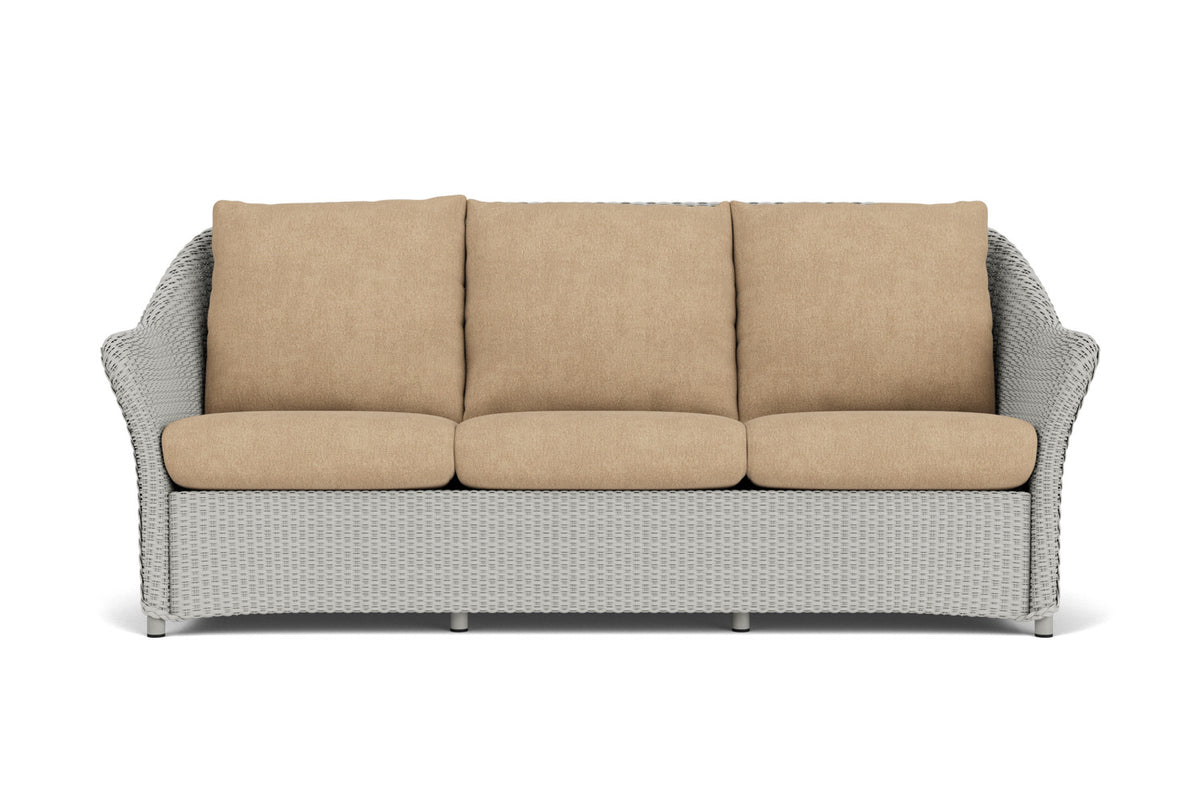Lloyd Flanders Weekend Retreat Sofa in Platinum with Hayden Sand fabric