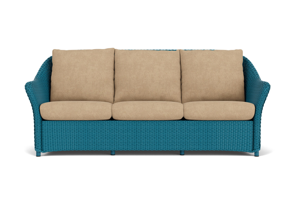 Lloyd Flanders Weekend Retreat Sofa in Peacock with Hayden Sand fabric