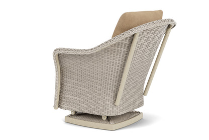 Lloyd Flanders Weekend Retreat Swivel Glider Lounge Chair in Linen with Hayden Sand fabric, view 8