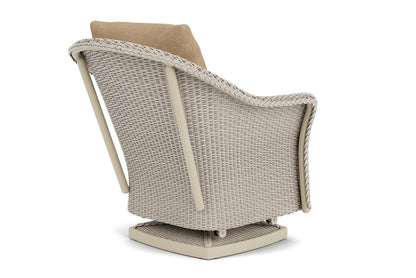 Lloyd Flanders Weekend Retreat Swivel Glider Lounge Chair in Linen with Hayden Sand fabric, view 6