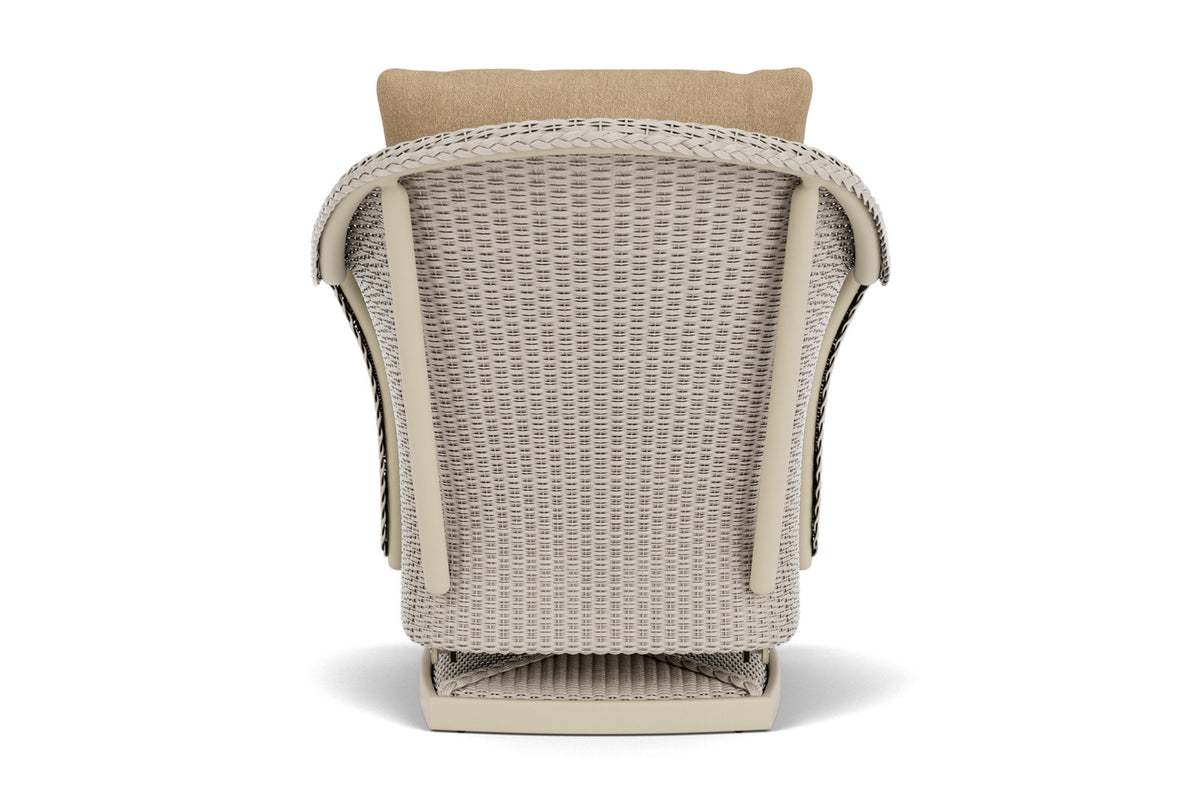 Lloyd Flanders Weekend Retreat Swivel Glider Lounge Chair in Linen with Hayden Sand fabric, view 7