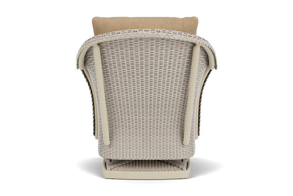 Lloyd Flanders Weekend Retreat Swivel Glider Lounge Chair in Linen with Hayden Sand fabric, view 7