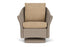 Lloyd Flanders Weekend Retreat Swivel Glider Lounge Chair in French Beige with Hayden Sand fabric