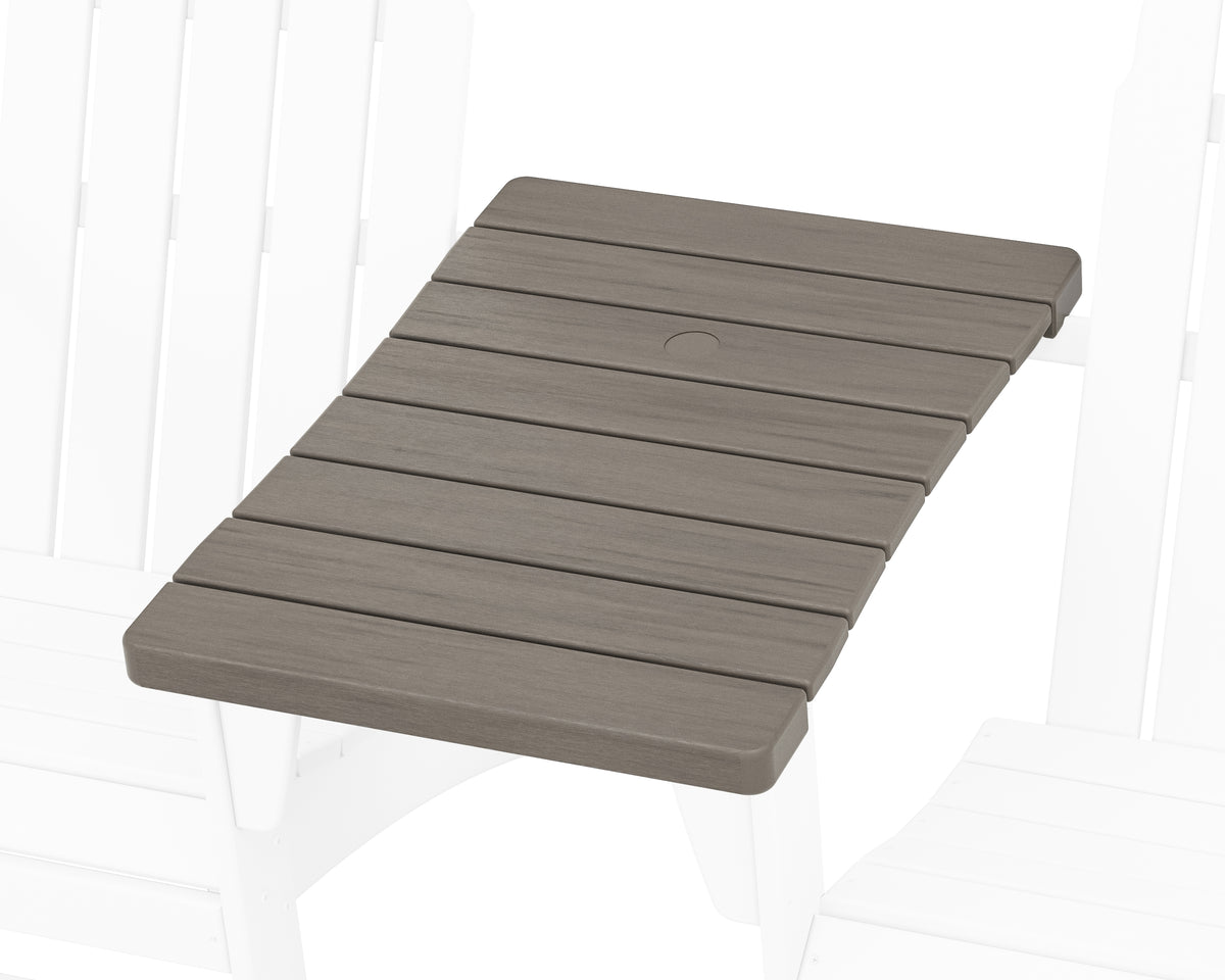 POLYWOOD 400 Series Straight Adirondack Connecting Table in Driftwood