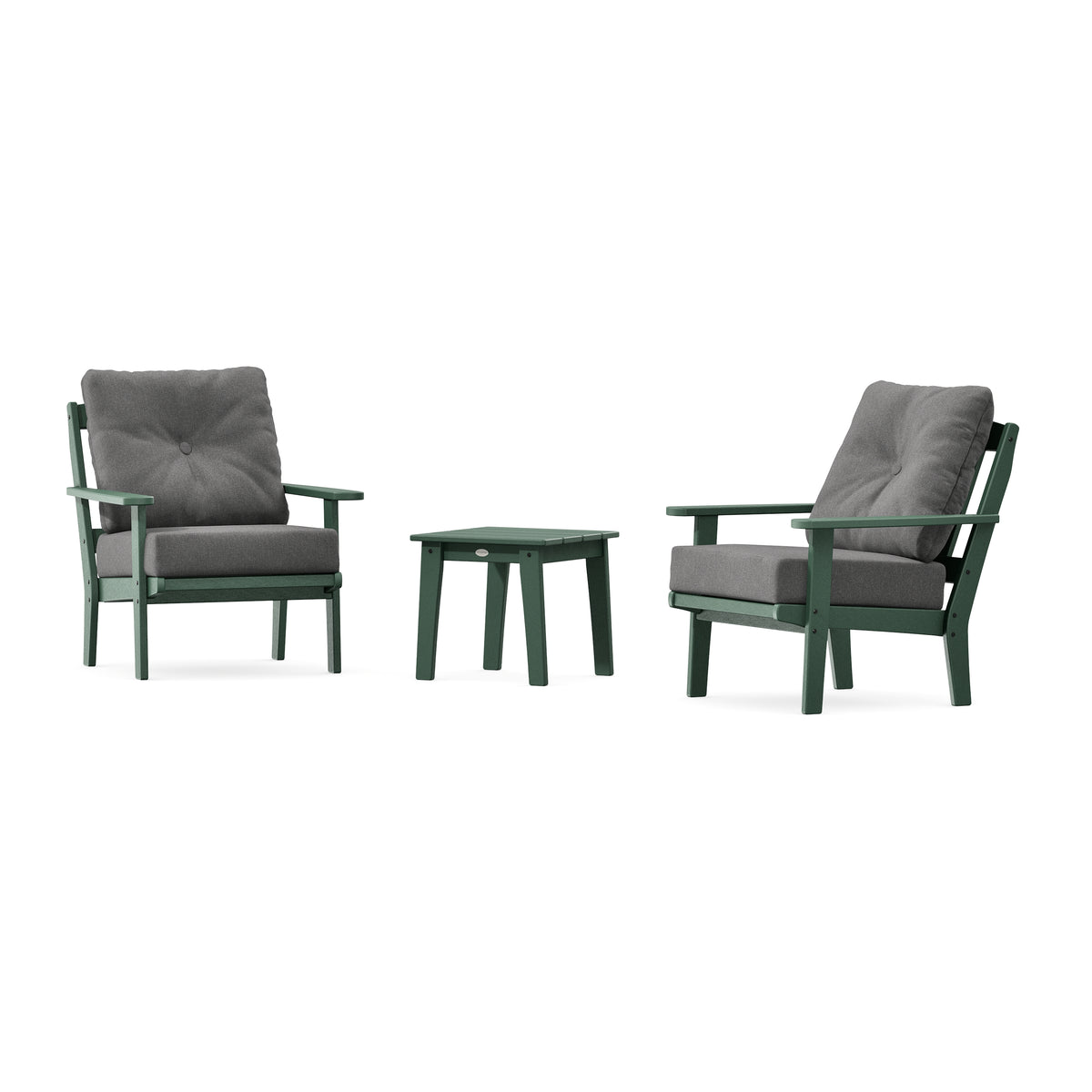 POLYWOOD Mission 3-Piece Deep Seating Set in Green