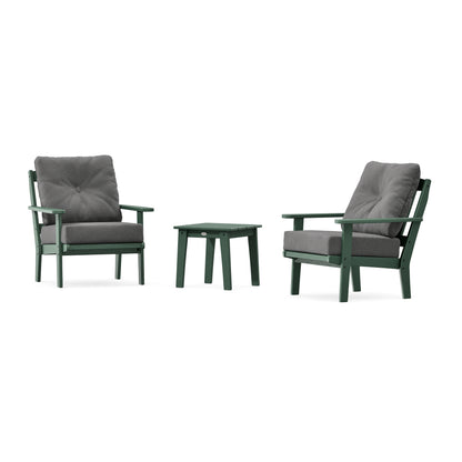 POLYWOOD Mission 3-Piece Deep Seating Set in Green