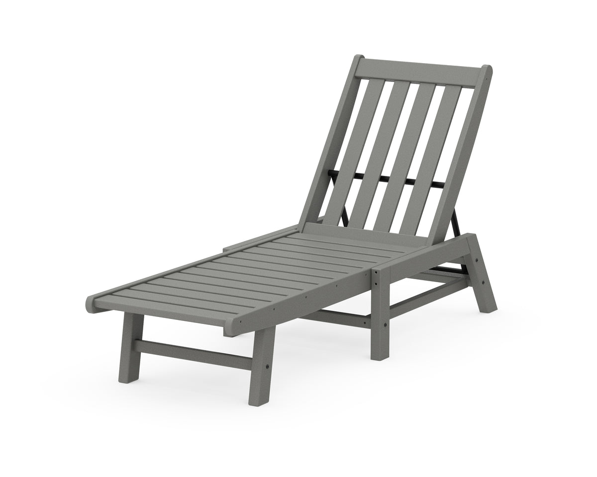 POLYWOOD Vineyard Chaise in Slate Grey