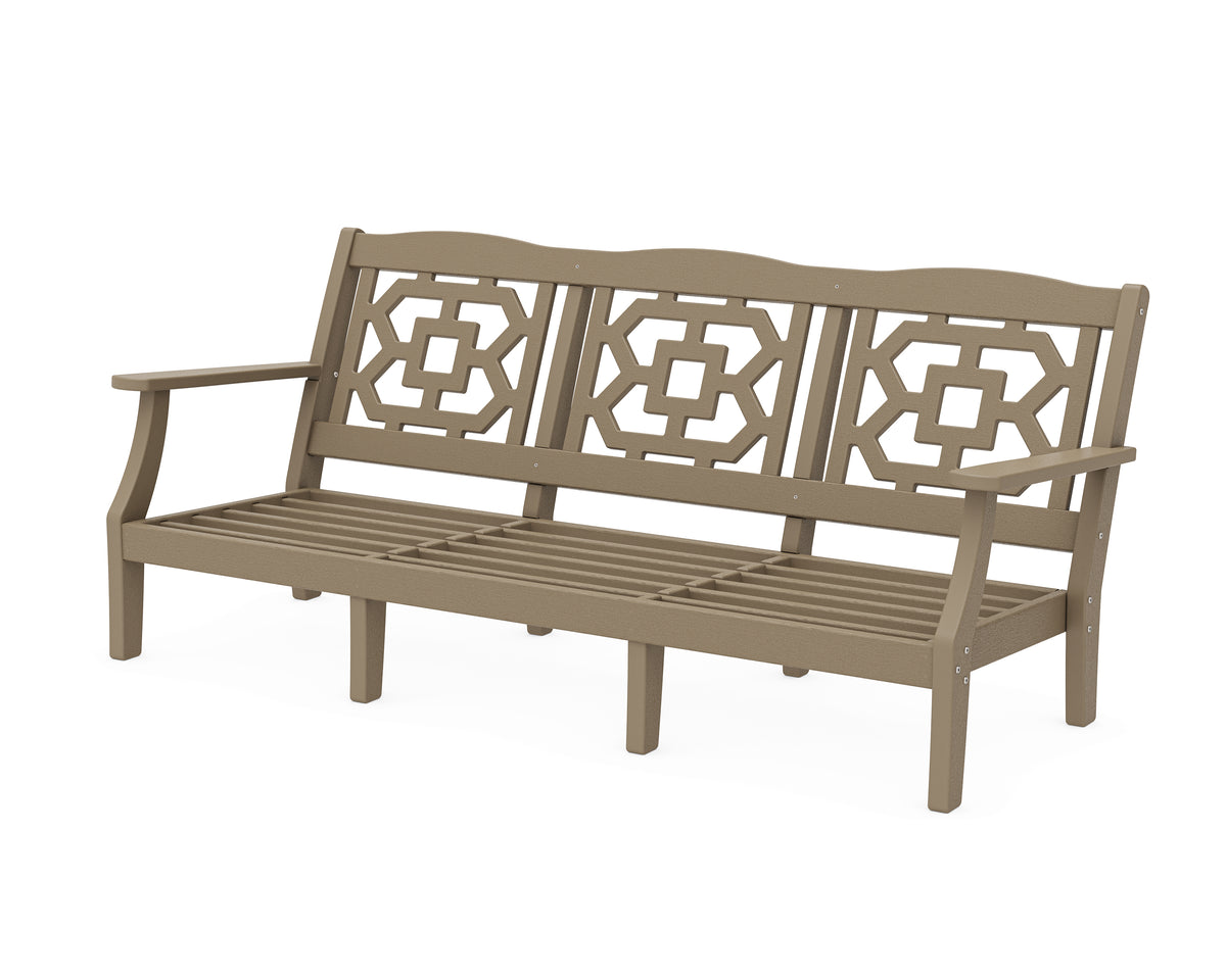 POLYWOOD Chinoiserie Deep Seating Sofa Frame in Vintage Sahara